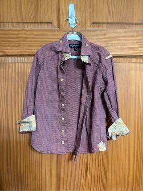 Toddler 4t BOGOSSE Shirt with Paisley Trim - Dusty Plum 4T